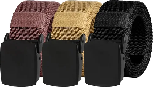 Vista 33 de UNGGJKB Men's Tactical Belt, Nylon Casual Elastic Belt, Work Belt That Can Be Cut And Adjusted