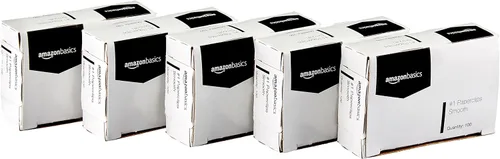 Vista 6 de Amazon Basics Clips de papel No. 1, antideslizantes, 1000 unidades (10 paquetes de 100), color plateado