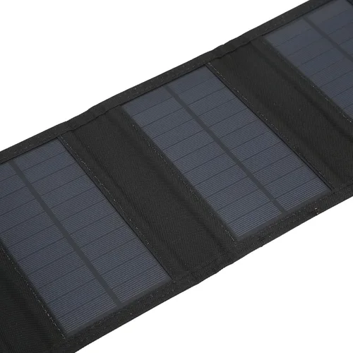 Vista 8 de Cargador de panel solar portátil de 25 W, 5 V 2.5 A, kit de cargador solar plegable para teléfono, 8 paneles solares plegables con 1 a 3 cables