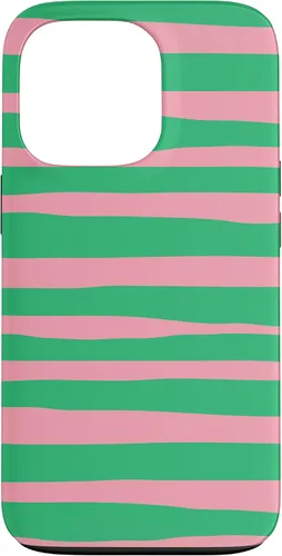 Vista 10 de Pink and Green Stripes aka Streaks Case for iPhone 16