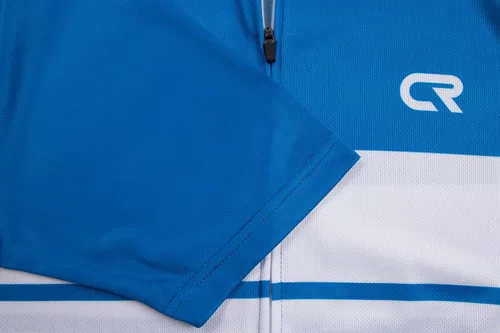 Vista 3 de CR - Conjunto de camiseta de ciclismo para hombre, con cremallera, bolsillo con cremallera, manga corta, kits de ciclismo, pantalones cortos