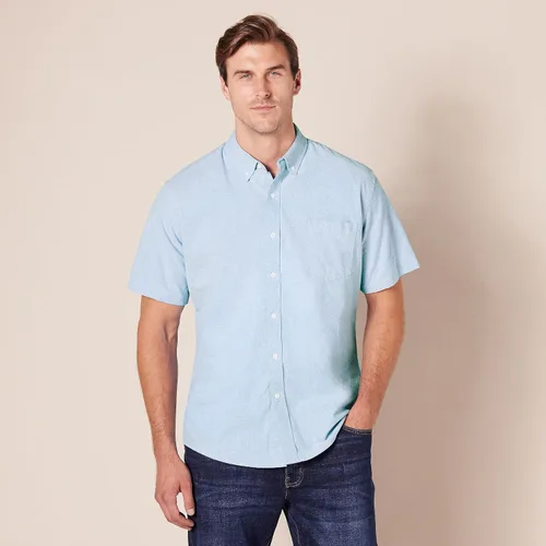 Vista 6 de Tienda Essentials Camisa oxford, ajuste regular, de manga corta, con bolsillo, para hombre