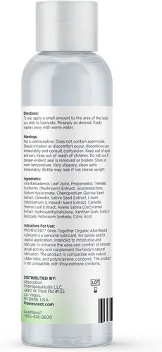 Vista 7 de Promescent Lubricante orgánico de aloe para sexo con ingredientes naturales, gel sexual lubricante personal premium para parejas, seguro