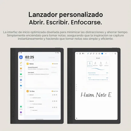 Vista 4 de HUION Note E - Cuaderno digital con bolígrafo magnético sin batería, bloc de notas de 8.4 pulgadas para reuniones, pantalla antirreflejo, tableta