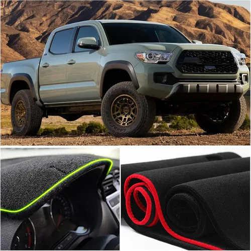 Vista 4 de Funda protectora para salpicadero interior compatible con Toyota Tacoma SR SR5 TRD Sport TRD Off-Road Limited y TRD Pro 2016-2023, protector
