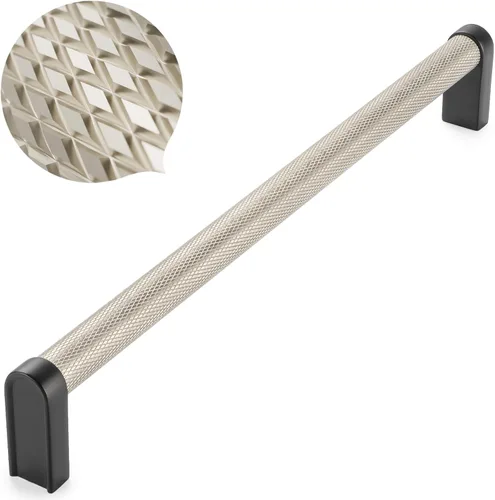 Vista 28 de Koofizo - Paquete de 10 tiradores de gabinete estriados para armario, manija negra para muebles (1.1 pulgadas/28 mm), herrajes sólidos K22