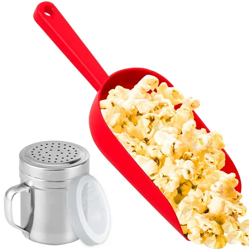 Vista 4 de CUSINIUM Palomitas de maíz/pala de aluminio con salero de palomitas de maíz con mango - No incluye consumibles