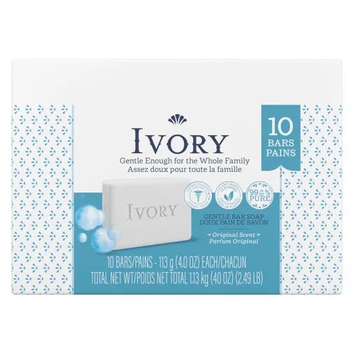 Vista 4 de Ivory Clean Original - Jabón en barra, 4 onzas, 10 unidades (paquete de 2) total de 20 barras