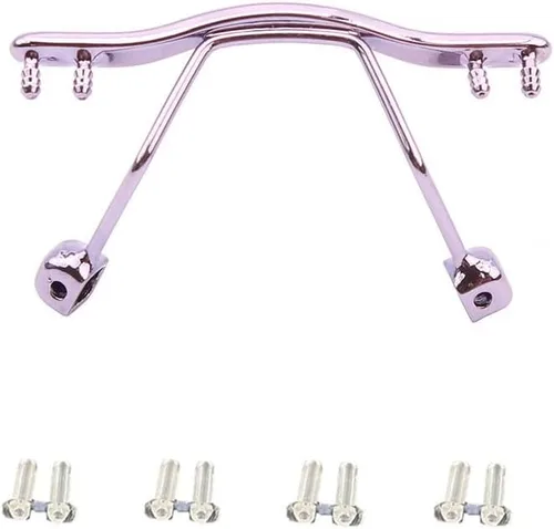 Vista 4 de Gafas sin montura doradas, puente de nariz, almohadillas para gafas, piezas de doble tapón de goma y accesorios de destornillador