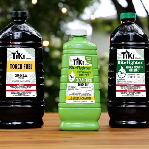 Vista 5 de TIKI Combustible de antorcha de citronela – 3/4 galones (100 onzas), paquete de 2, fácil de verter, de larga duración para antorchas al aire libre