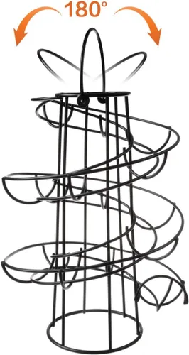 Vista 6 de Egg Skelter - Estante dispensador en espiral moderno de lujo, organizador de almacenamiento de huevos de gallina, cesta para encimera de cocina