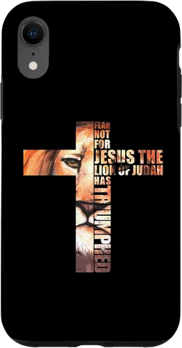 Vista 8 de iPhone 15 León Judá Jesús Cruz Cristo versos de la Biblia Fe Iglesia Caso