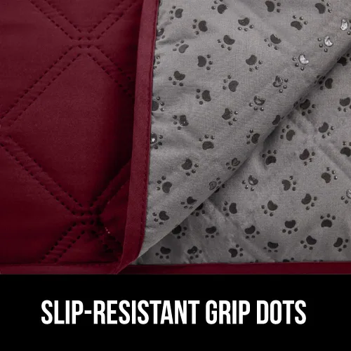 Vista 4 de GORILLA GRIP® Manta impermeable para perro, funda de sofá a prueba de fugas para perros, parte trasera de agarre de silicona, protege el sofá