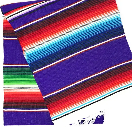 Vista 2 de Auténtica manta de sarape mexicana de gran tamaño (7' x 5' sarape)