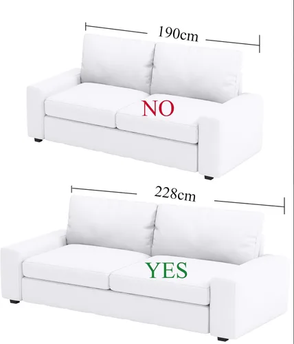 Vista 3 de HomeTown Market KIVIK Heavy Duty Sofa Cover Compatible with IKEA Kivik Sofa Compatible Slipcover Only (Polyester Gray 3 Seats)