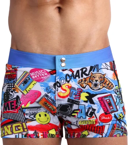 Vista 75 de Bang Men's Swimwear - Beach Shorts - Stretchy Quick-Dry All-Use Premium Swimsuit Trunk Square Cut
