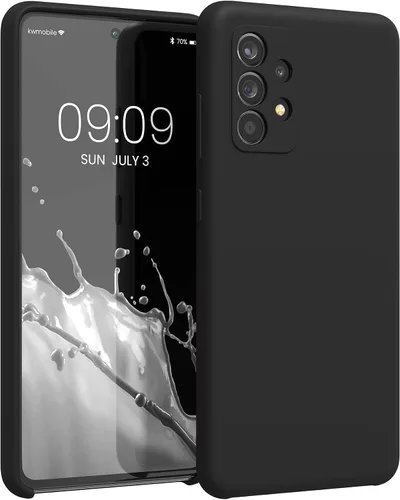 Vista 45 de kwmobile Funda Compatible con Samsung Galaxy A14 5G - Funda de teléfono de TPU y silicona con acabado suave - Verde Lima