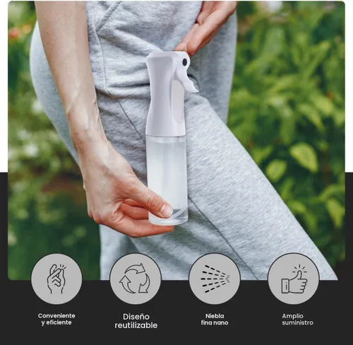 Vista 2 de VIGOR PATH Botella de spray continuo – Botella de spray de niebla fina para cabello, plantas, limpieza, mascotas y viajes Botellas de agua