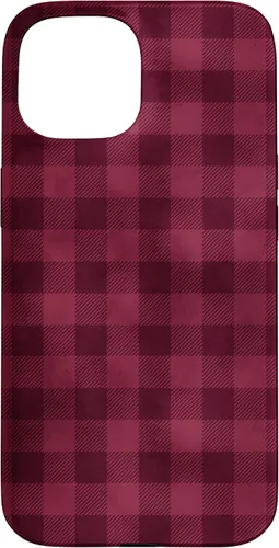Vista 6 de Funda para iPhone 13 Pro Max Pretty Fall Otoño Burdeos Búfalo a cuadros
