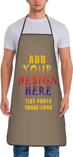 Vista 16 de Delantales personalizados para añadir nombre, logotipo, texto, foto, diseño de imagen, delantal de chef para grandes regalos