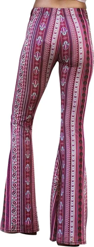 Vista 7 de Daisy Del Sol - Pantalones de yoga cómodos y elásticos de cintura alta, estilo boho de los 70 con parte inferior acampanada Baya