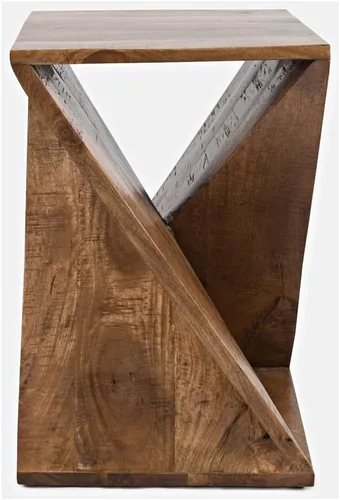 Vista 4 de Jofran Global Archive Jasper - Mesa de madera moderna, color ámbar