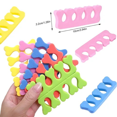 Vista 5 de 10 separadores de dedos para pedicura, separador de dedos de esponja suave para esmalte de uñas, separadores de dedos, separadores de dedos