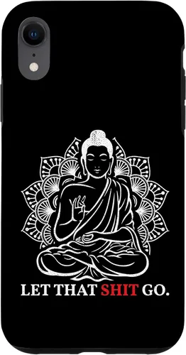 Vista 9 de iPhone 12 mini Let That Shit Go Buda Meditación Entrenamiento Yoga Lover Estuche de regalo