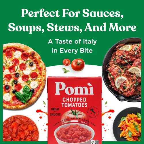Vista 7 de Pomì Tomates picados – Tomate italiano picado hecho de tomates italianos 100% frescos naturales – Sin aditivos ni conservantes – Tomates triturados
