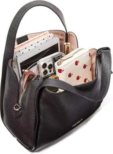 Vista 4 de Kate Spade New York Bolso bandolera mediano de cuero con guijarros Knott
