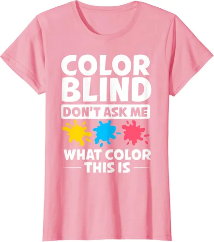Vista 10 de Color Blind Camiseta Test Funny Glasses Visions, Negro