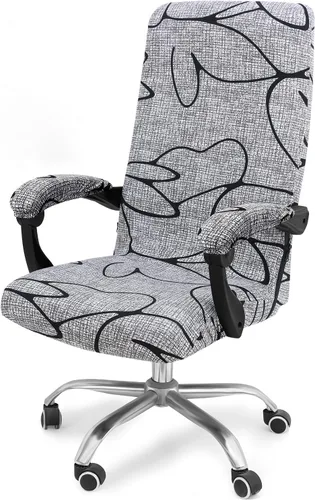 Vista 62 de Smiry fundas elásticas estampadas para silla de oficina de computadora, fundas universales para sillas giratorias de escritorio, extraíbles