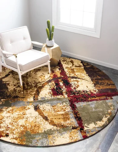 Vista 16 de Unique Loom Barista Collection - Alfombra de área - Catuai (2' 2" x 3' 1" ovalada, multi/marrón)