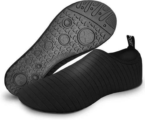 Vista 3 de NUPELL Zapatos de agua descalzos de secado rápido, calcetines acuáticos sin cordones para hombre y mujer, para playa, natación, surf, yoga