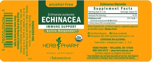 Vista 12 de Herb Pharm equinácea orgánica sin alcohol para defensa inmune - 1 onza., GLECH01, 1 Ounce, 1, 1