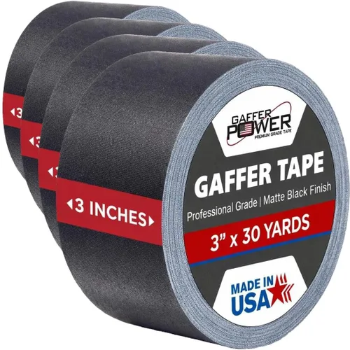 Vista 18 de Gaffer Power cinta de tela profesional, con calidad premium. Hecha en Estados Unidos. Cinta de tela resistente. No reflexiva. Multipropósito. Mejor