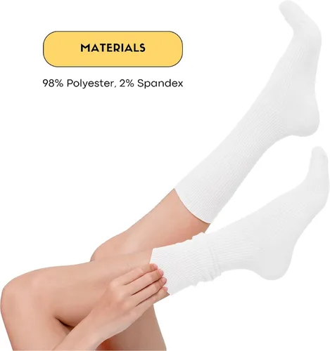 Vista 3 de BASICO Paquete de 12 calcetines hasta la rodilla para uniforme escolar para niñas