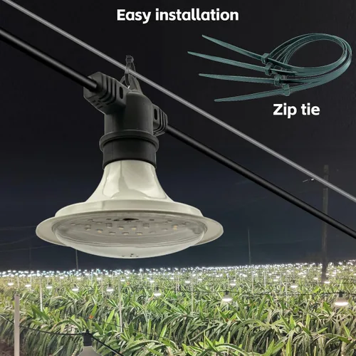 Vista 6 de Luces LED de Crecimiento para Exteriores, Luz de Crecimiento de Cadena Impermeable, Luces de Crecimiento de Plantas de Espectro Completo con Cable