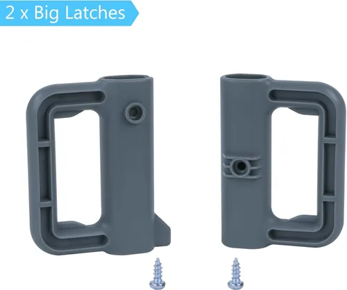 Vista 2 de KISKIZ Kit de piezas de repuesto para puerta de bebé retráctil extra ancha (gris) Juego completo de accesorios de montaje en pared, accesorios
