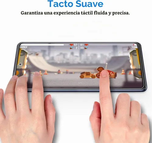 Vista 5 de JETech Protector de pantalla compatible con Samsung Galaxy S20 FE de 6.5 pulgadas, película de vidrio templado, paquete de 3