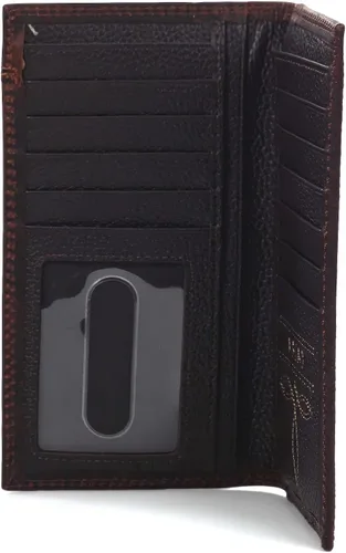 Vista 3 de ARIAT Western Wallet Mens Rodeo Center Bump Shield Marrón A3550002