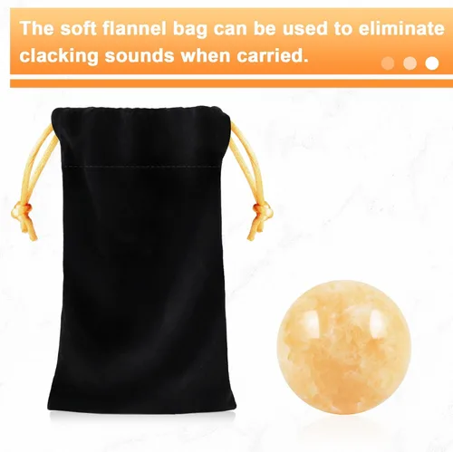 Vista 6 de Learay 2 bolas Baoding, bolas de Baoding para terapia de manos, bolas de masaje de ejercicio de salud chinas con bolsa de transporte para aliviar