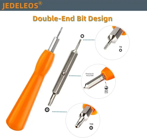 Vista 2 de JEDELEOS Repuesto de destornillador para timbre, juego de puntas de destornillador de doble punta para todos los timbres de video, timbre de video