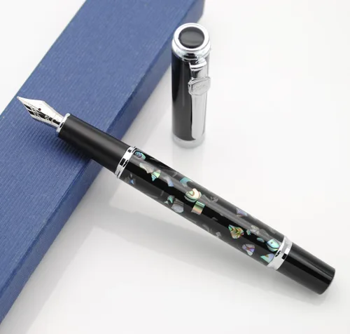Vista 2 de JINHAO 8802 Pluma estilográfica F (tallado de concha - 2)