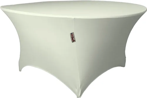 Vista 15 de LA Linen Mantel redondo de elastano, 60 x 30 pulgadas, negro