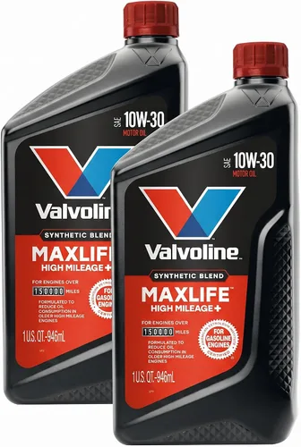 Vista 20 de Valvoline - Aceite de motor sintético completo de alto millaje con MaxLife Technology SAE 10W-30, 5 cuartos de galón, caja de 3