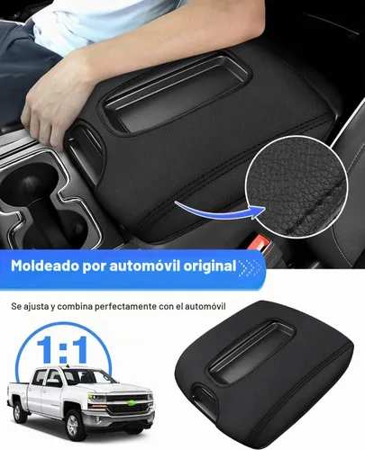 Vista 3 de Autorder Funda de consola central para Chevy Silverado/GMC Sierra 1500 2500 3500 2014-2018, accesorios funda para reposabrazos antiarañazos