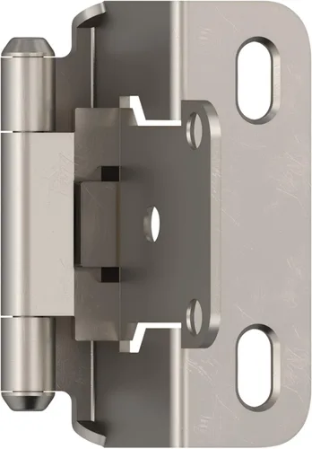 Vista 6 de Amerock BPR7540BB Bisagra de gabinete 1/2 pulg (13 mm) superpuesta de cierre automático de envoltura completa de latón pulido para puerta