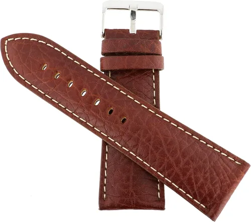 Vista 3 de Hadley-Roma MS-906 - Correa de reloj de piel auténtica para hombre, Italiano