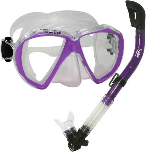 Vista 3 de PROMATE Snorkel Buceo Buceo Seco Máscara de Snorkel Deluxe Gear Set/ SCS0031